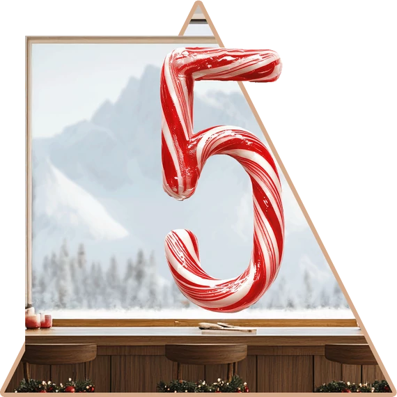 Cukorkás Adventi Ablak Ablakmatrica - Minta 5 [S-méret]