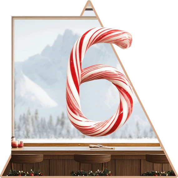Cukorkás Adventi Ablak Ablakmatrica - Minta 6 [S-méret]