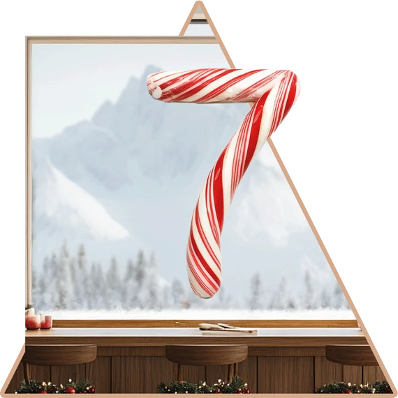 Cukorkás Adventi Ablak Ablakmatrica - Minta 7 [S-méret]