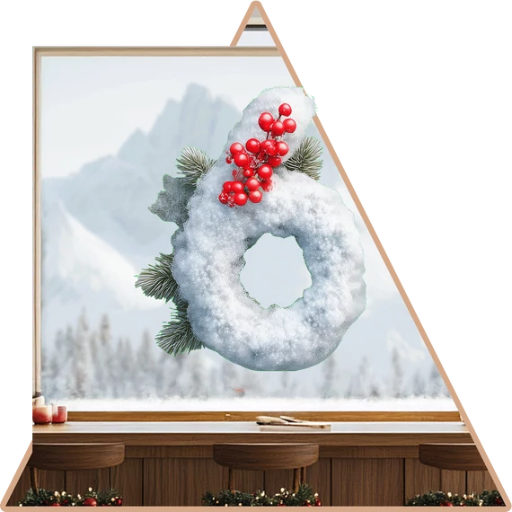 Adventi Ablakod Házszáma Ablakmatrica - Minta 6 [S-méret]