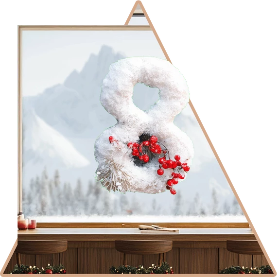 Adventi Ablakod Házszáma Ablakmatrica - Minta 8 [S-méret]