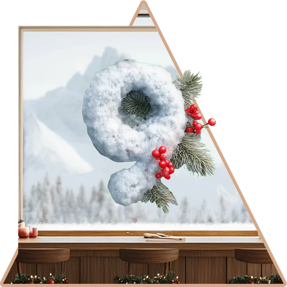 Adventi Ablakod Házszáma Ablakmatrica - Minta 9 [S-méret]