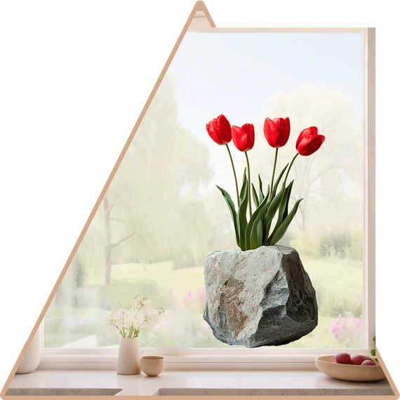 Tulipánok Pompája Ablakmatrica - Minta 4 [S-méret]
