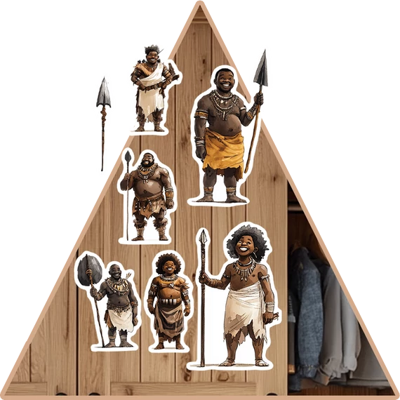 Afrika Népe Varázsmatrica Szett [S-méret]