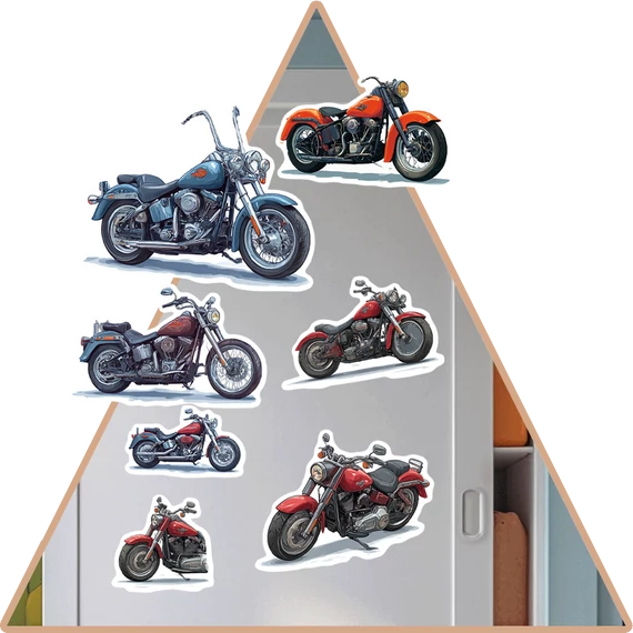 Szélsebes Motorok Varázsmatrica Szett [S-méret]
