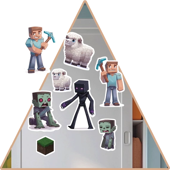 Minecraft Varázsmatrica Szett [S-méret]