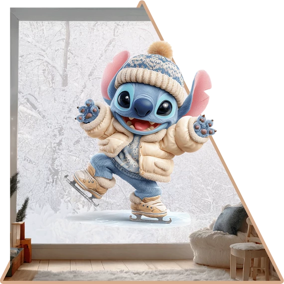 Stitch Jégtánca Ablakmatrica [S-méret]
