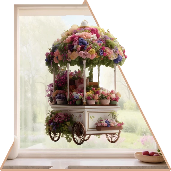 Bloom Bazaar Ablakmatrica - Minta 2 [S-méret]