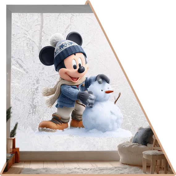 Mickey Téli Álma Ablakmatrica - Minta 1 [L-méret]