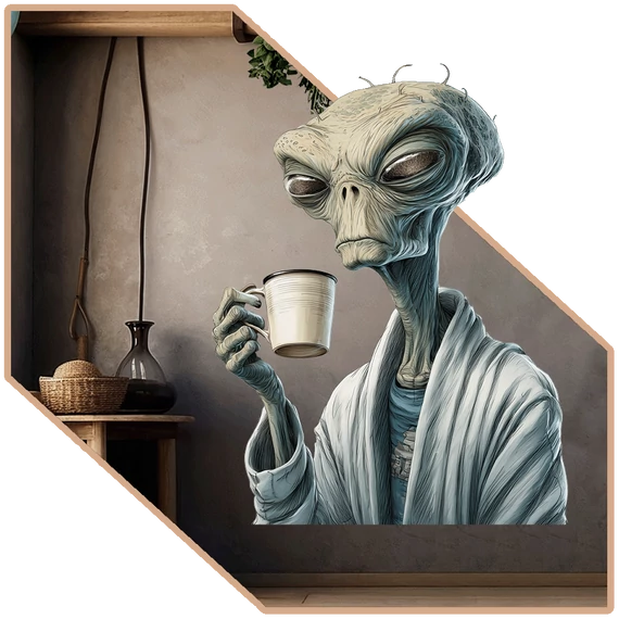 Az UFO is ember | Kávé Teleport Sorozat NanoMatrica [S-méret]
