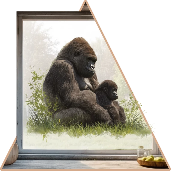 Gorilla Élet Ablakmatrica [S-méret]