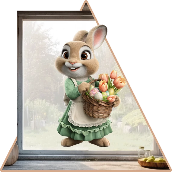 Tulipános Tavasz Ablakmatrica [XL-méret]