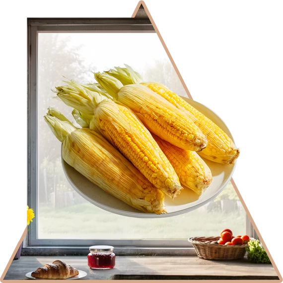 Főtt Kukorica Ablakmatrica - Minta 3 [S-méret]