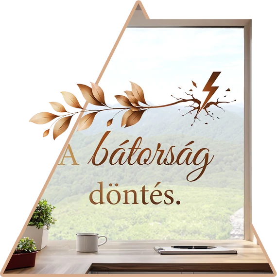 Bátorság Motivációs Ablakmatrica [S-méret]
