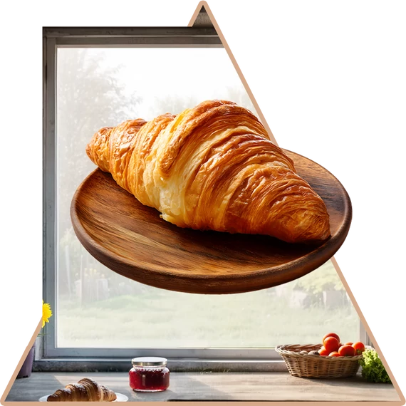 Francia Reggel Croissant Ablakmatrica - Minta 2 [S-méret]