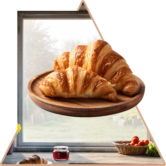Francia Reggel Croissant Ablakmatrica - Minta 3 [S-méret]