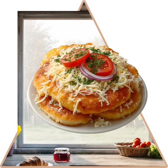 Frissen Sült Lángos Ablakmatrica - Minta 2 [S-méret]