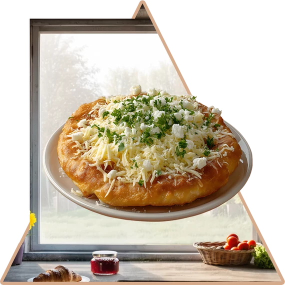 Frissen Sült Lángos Ablakmatrica - Minta 7 [XL-méret]