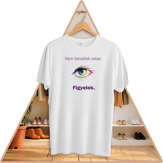 Jelen vagyok Basic Póló (férfi / fehér) [XS-méret]