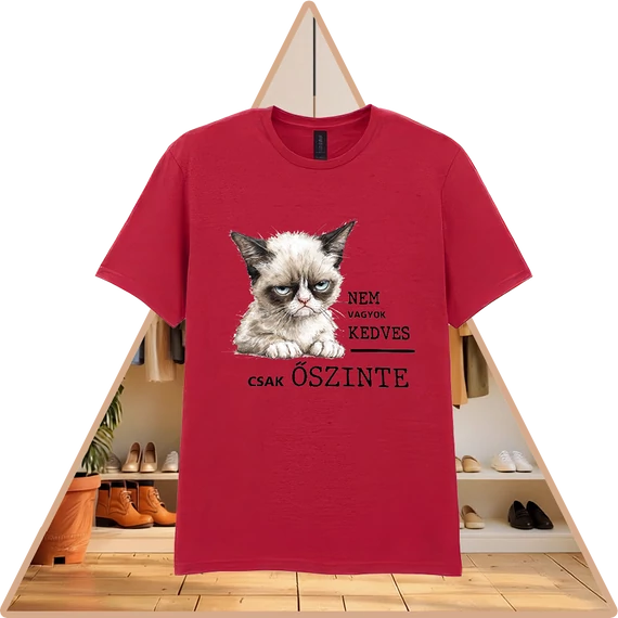 Nyers igazság Basic Póló (férfi / cseresznyepiros) [XS-méret]