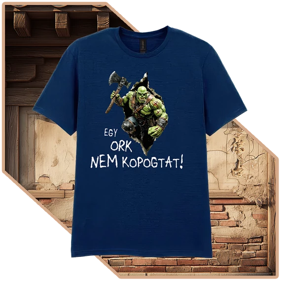 Egy Ork Nem Kér Kétszer Basic Póló (női / tengerészkék) [XS-méret]