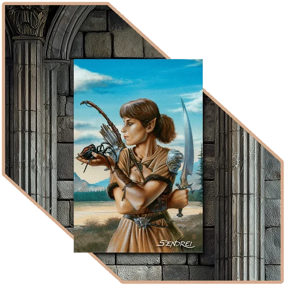 Gwynda – Nekromanta Elszántság | SzendreiArt sorozat Praktikus Vászonkép [S-méret | 30x20 cm]