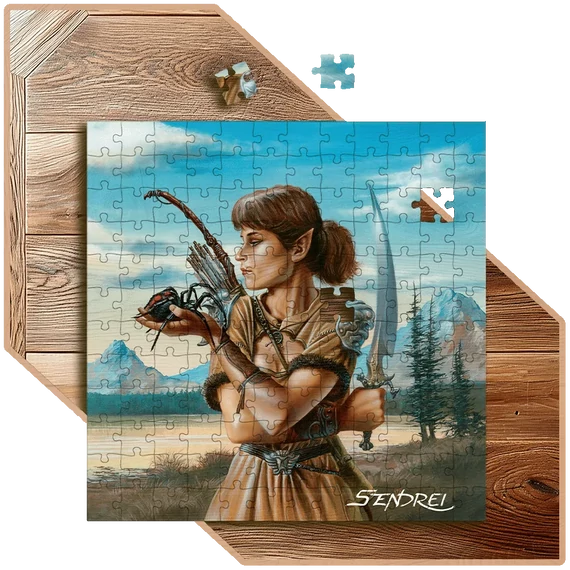 Gwynda – Nekromanta Elszántság | SzendreiArt sorozat Praktikus Puzzle