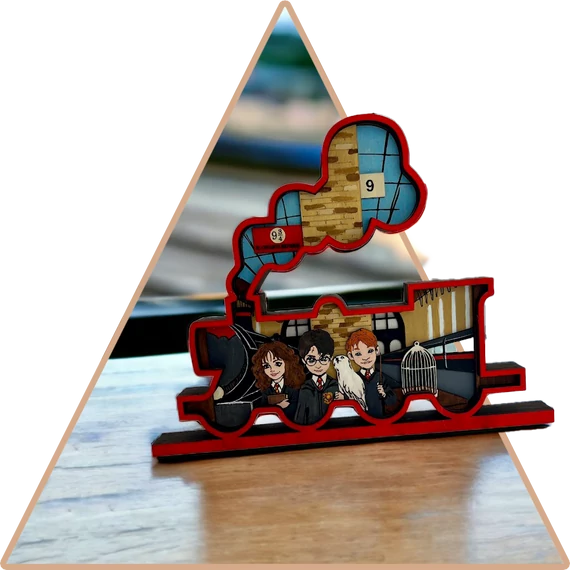 Harry Potter'  kézzel festett 3D dekoráció