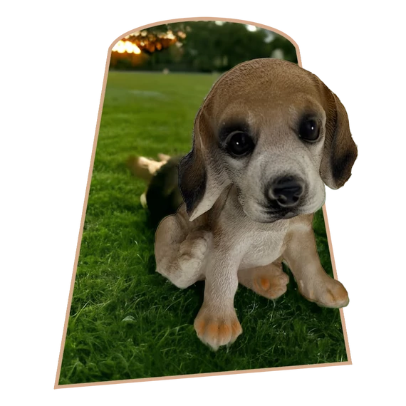 Ülő Beagle Figura