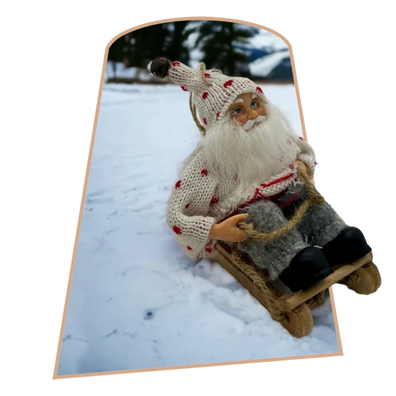 Szánkózó Mikulás Figura