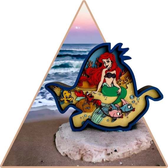 'Ariel Világa'  kézzel festett 3D dekoráció