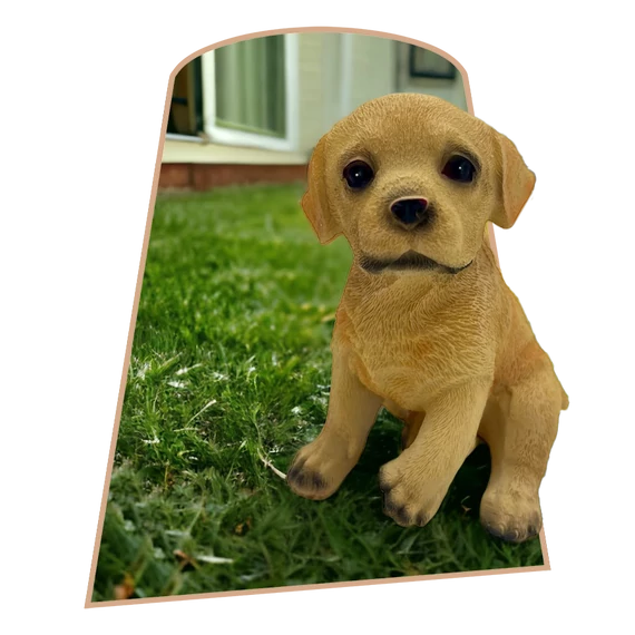 Ülő Golden Retriever Figura
