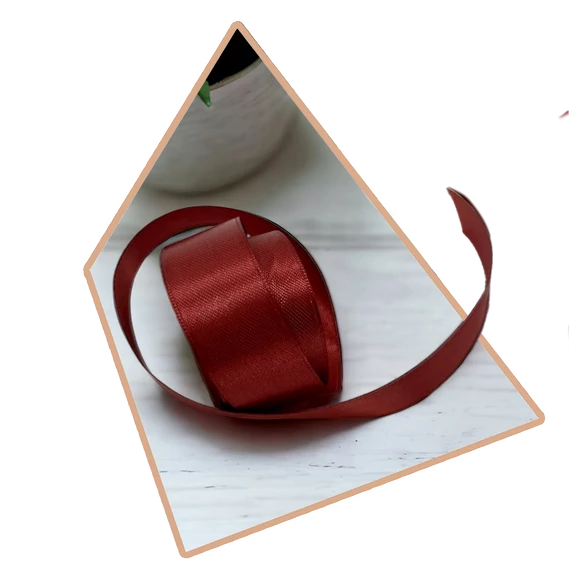 BURGUNDY Szatén Szalag 25mmx2m