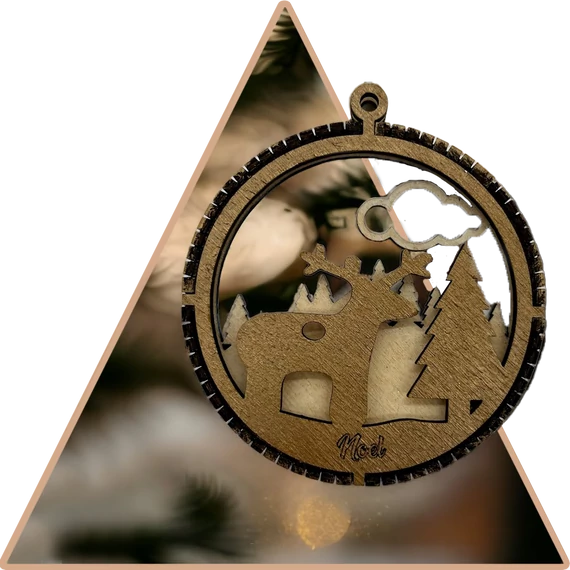 Noel Szarvaska 3D Fenyődísz