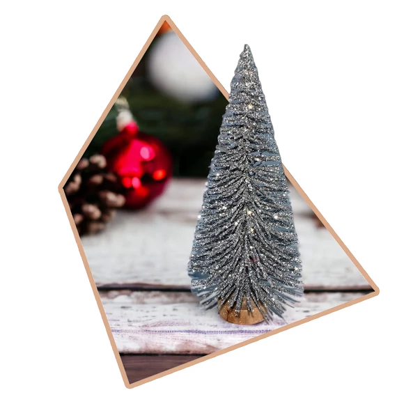 EZÜST Glitteres Fenyő 10cm