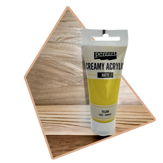 Matt Sárga Krémes Akrilfesték 60ml