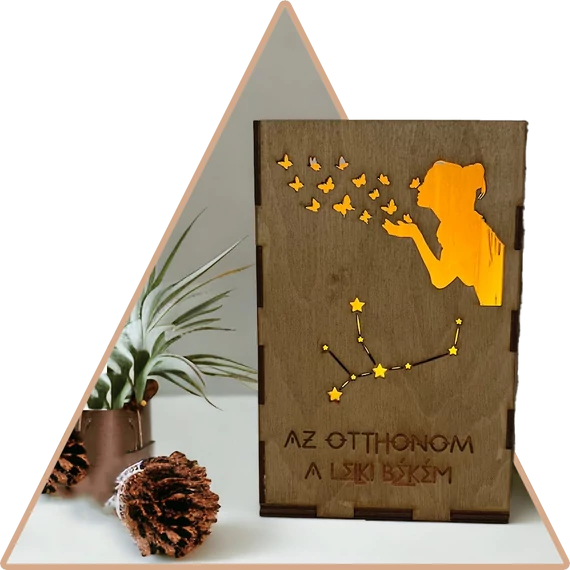 Szűz Horoszkópos Mécsestartó - kézzel festett