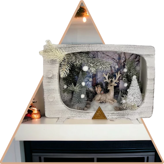 Téli Csoda TV doboz Asztaldísz