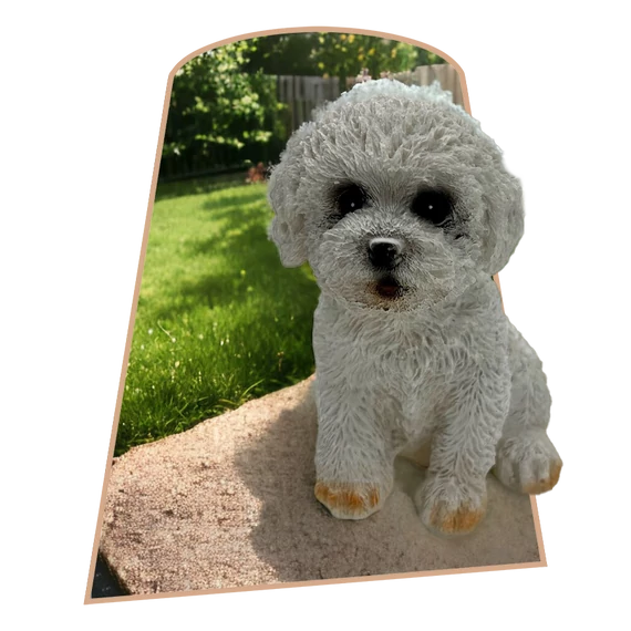 Ülő Bichon Figura