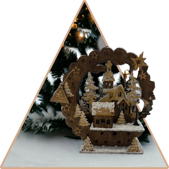 Hófödte Falu'  kézzel festett 3D dekoráció