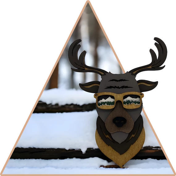 'Laza Rudolf'  kézzel festett 3D dekoráció