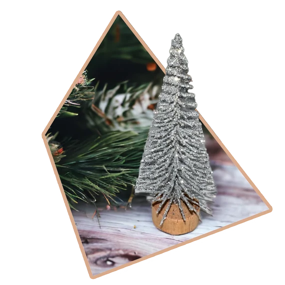 EZÜST Glitteres Fenyő 6cm