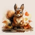 Kép 3/3 - Fall Cute Animals Ablakmatrica - Mókus [S-méret]