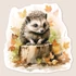 Kép 3/3 - Fall Cute Animals Hűtőmágnes - Süni [L-méret]
