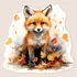 Kép 3/3 - Fall Cute Animals Hűtőmágnes - Róka [L-méret]