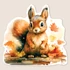 Kép 3/3 - Fall Cute Animals Hűtőmágnes - Mókus [XL-méret]