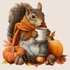 Kép 3/3 - Erdei Pumpkin Latte Ablakmatrica - Minta 1 [S-méret]