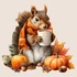 Kép 3/3 - Erdei Pumpkin Latte Ablakmatrica - Minta 2 [S-méret]