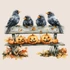 Kép 3/3 - Halloween Ravens Ablakmatrica [S-méret]