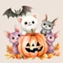 Kép 3/3 - Cuki Halloween Ablakmatrica [XL-méret]